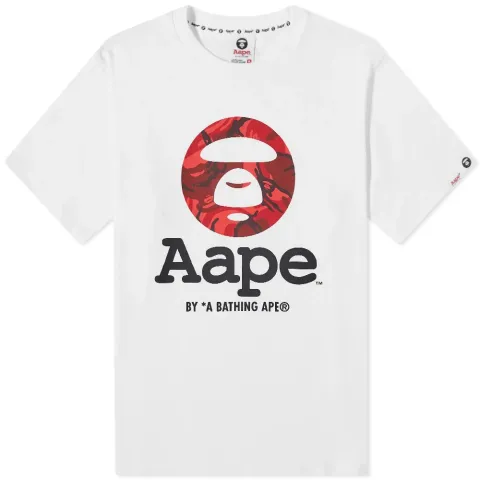 AAPE Red Camo Moon Face OG Tee