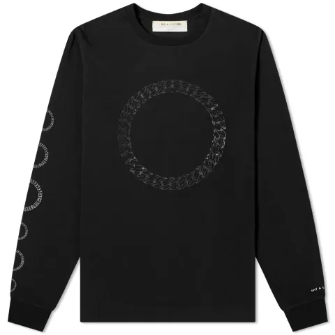 Long Sleeve Chain Print T-Shirt