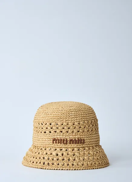 Woven Logo Motif Bucket Hat