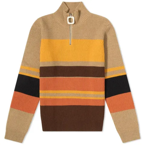 Roll Neck Striped Knit