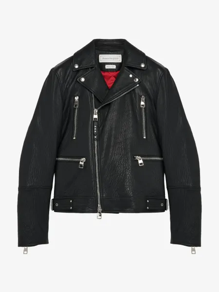 McQueen Classic Leather Biker Jacket