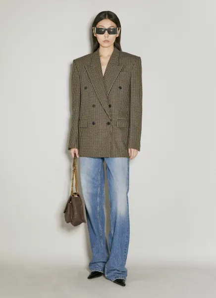 Oversized Vichy Wool Blazer