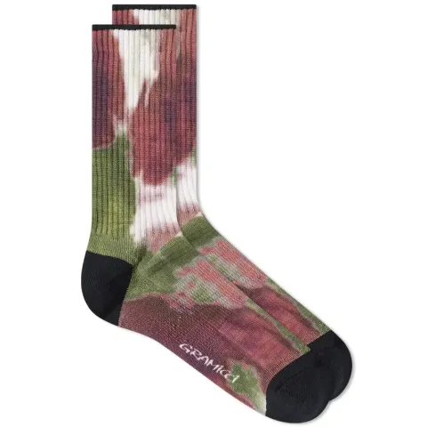 Tie-Dye Print Crew Sock