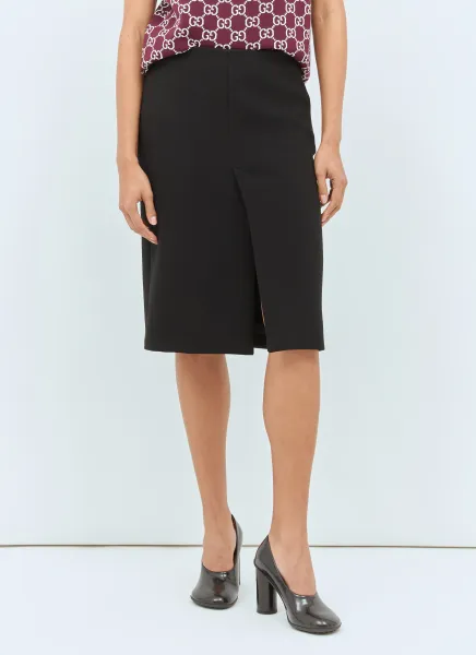 Light Wool Crepe Skirt