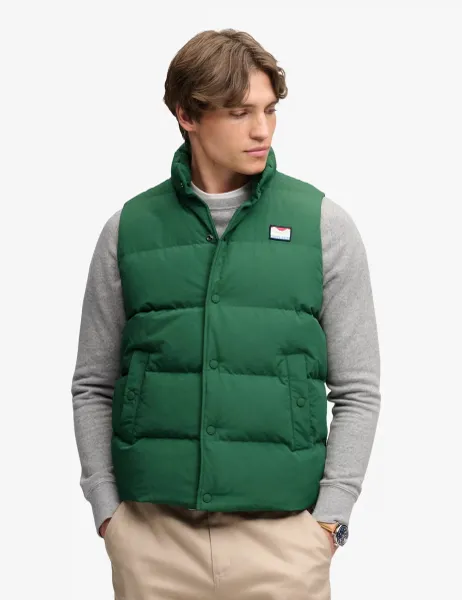 Superdry & Co Relaxed Padded Gilet Green
