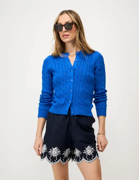 Crew Clothing Pure Cotton Broderie Shorts
