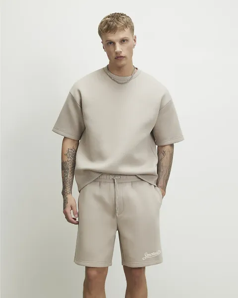 River Island Oversized Premium Cotton Blend T-Shirt