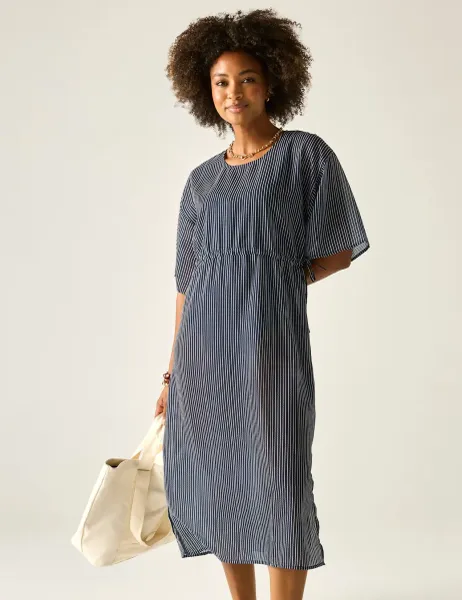 Regatta Avorno Printed Midaxi Beach Dress Navy