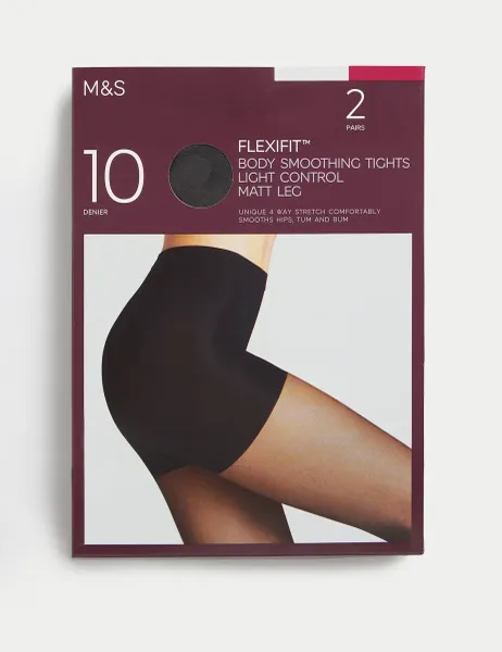 Marks & Spencer 2 Pack Flexifit 10 Denier Light Control Sheer Tights