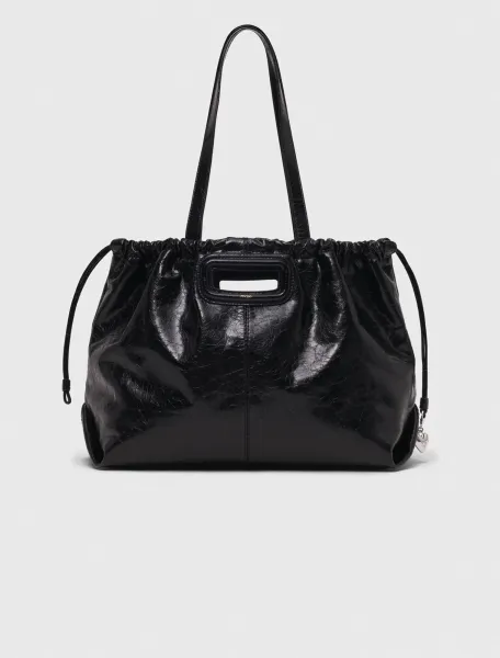 Crackled leather Milpli tote bag