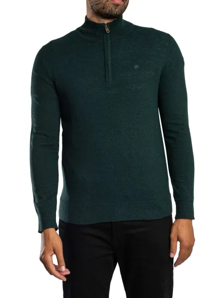 Ess LW Wool Blend 1/2 Zip Knit