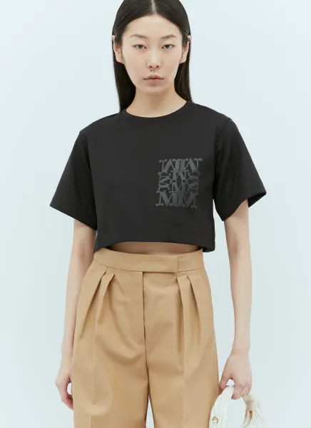 Logo Applique Crop Top