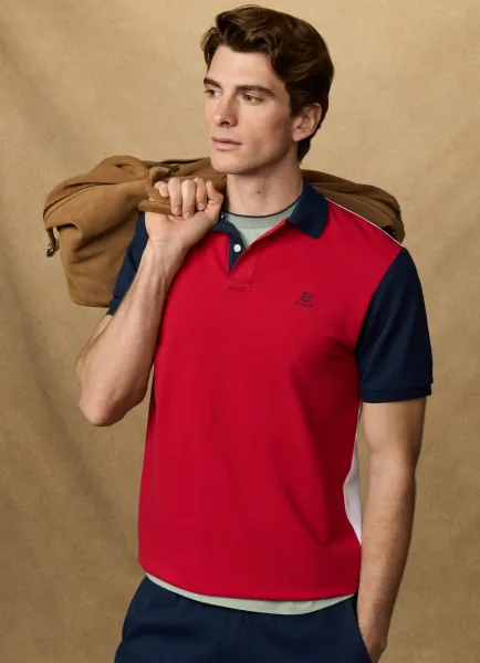 Classic Fit Short Sleeve Colour Block Polo
