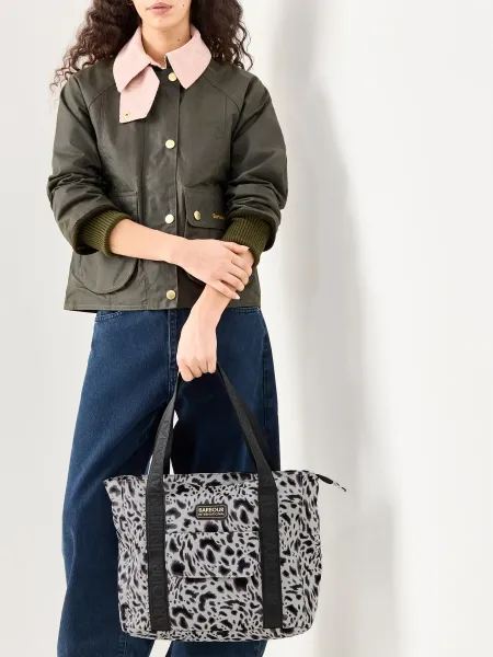 BARBOUR Boulevard Tote Bag Leopard Print