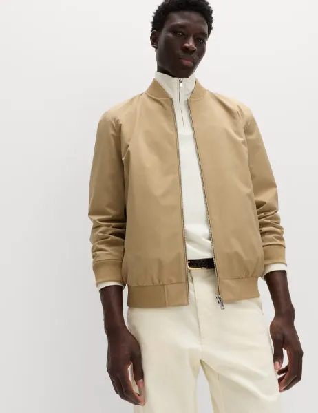 Marks & Spencer Bomber Jacket with Stormwear Light Sand