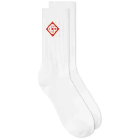 Logo Ribbed Sport Sock