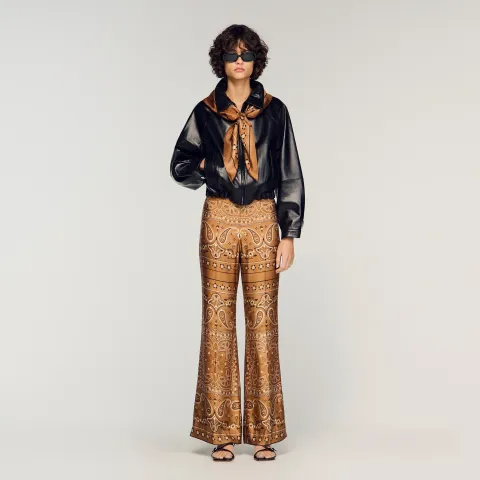 Bandana-print floaty trousers