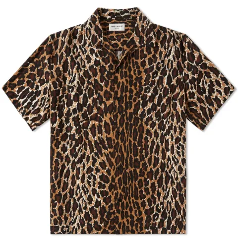 Leopard Print Bowling Shirt
