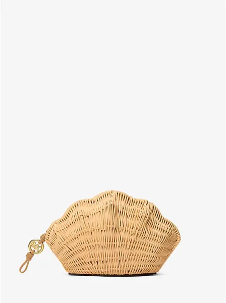 Shelly Rattan Clutch