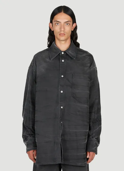 Crease Effect Denim Shirt