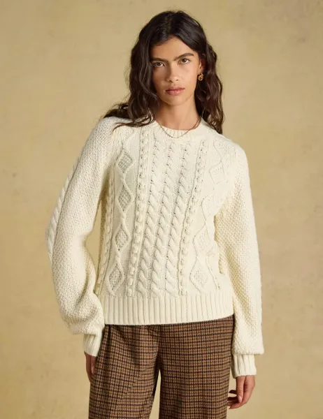 Joules Cable Knit Jumper with Wool