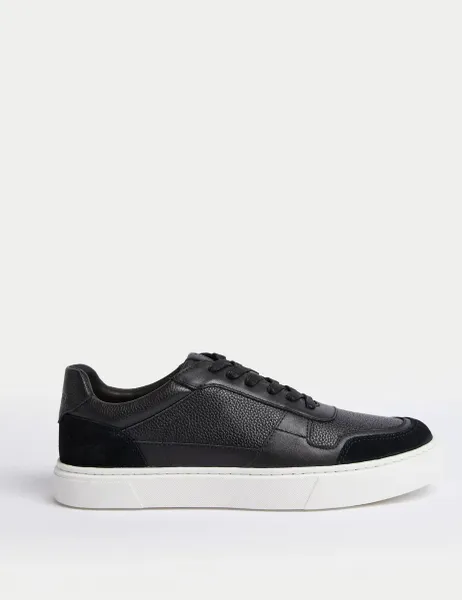 Autograph Leather Lace Up Performance Trainers with Freshfeet Black