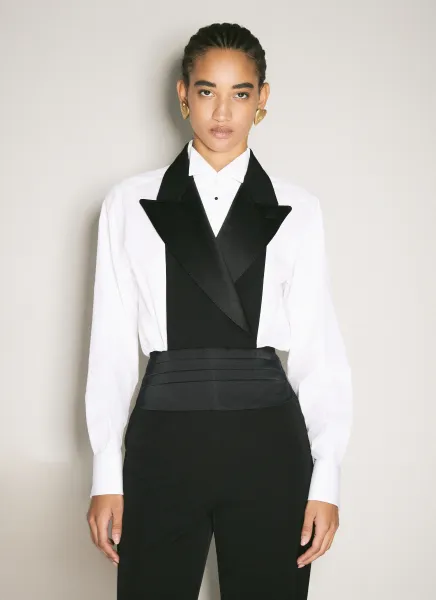 Double-Breasted Satin Vest