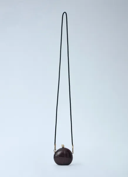 Sportmax Round Leather Crossbody Bag
