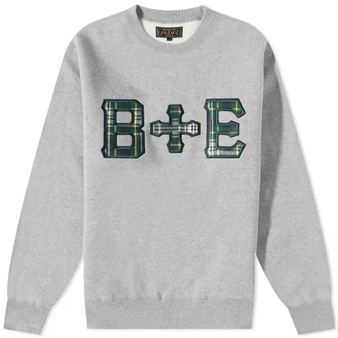 END. x Beams Plus 'Ivy League' Patch Logo Crew Sweat