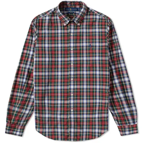 Button Down Check Poplin Shirt