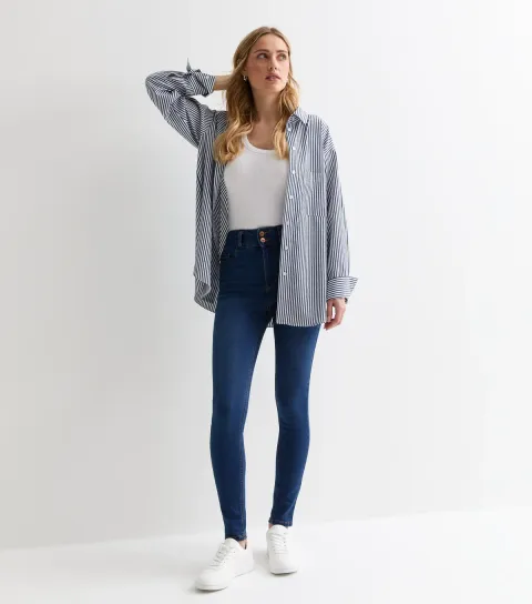 New Look Women's Dark Blue High Waist Yazmin Skinny Jeans