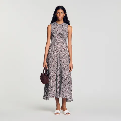 Daisy print maxi dress
