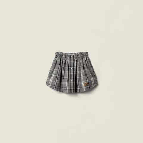 Checked flannel miniskirt