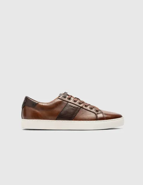 Rodd & Gunn Leather Lace Up Trainers Brown