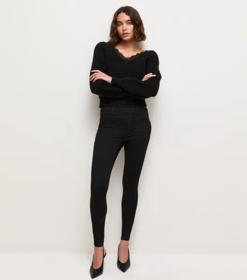 Women's Tall Black Cotton Rich Lift & Shape Jeggings