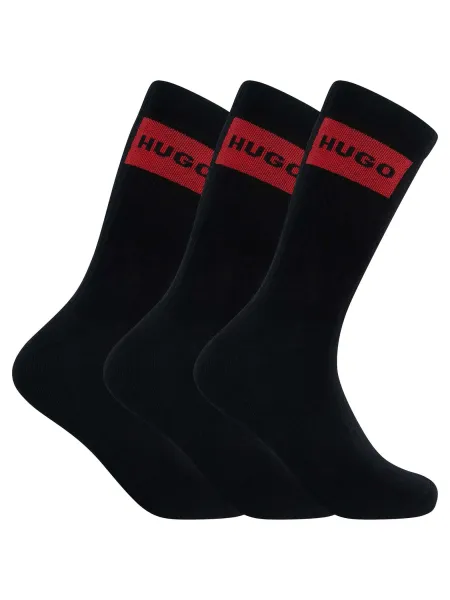 HUGO 3 Pack Label Quarter Socks