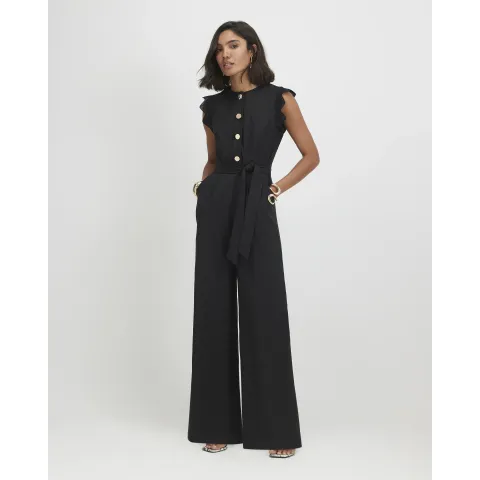 River Island Scallop Trim Jumpsuit