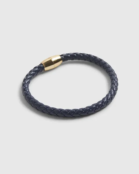 River Island Faux Leather Plaited Bracelet