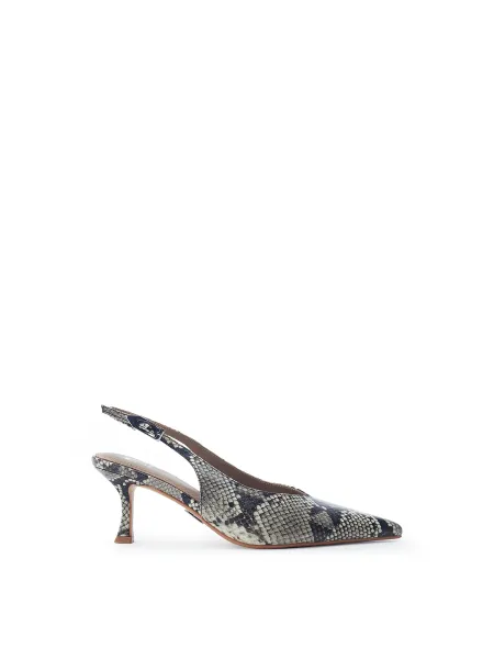Moda In Pelle Gallia High Heel Court Shoes Snake-Skin Print