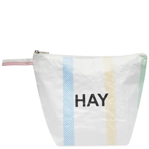 Recycled Candy Stripe Wash Bag - Medium