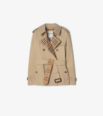 Garbardine Lakefield Trench Jacket in Honey beige - Women, Cotton