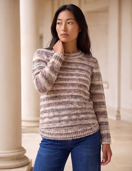 Roman Space Dyed Jumper Chocolate