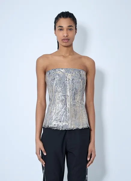 Denim Bustier Top