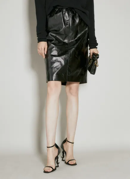 Pencil Leather Skirt