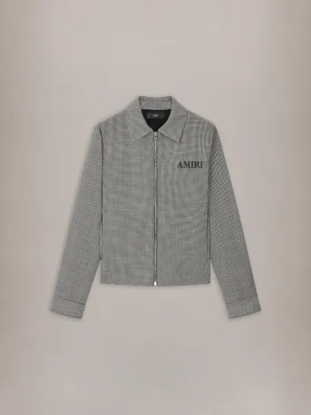 HOUNDSTOOTH BLOUSON - Black