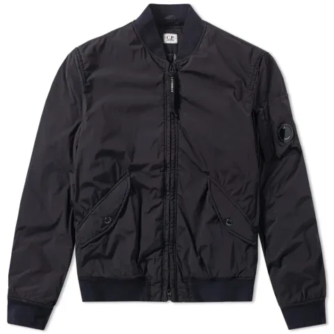 Garment Dyed Nycra Bomber Jacket
