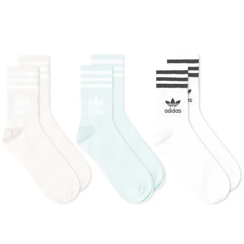 Womens 80’S Aerobic Crew Sock - 3 Pack