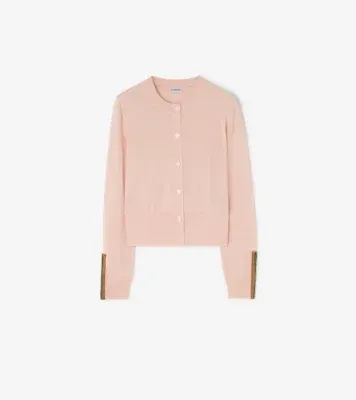 Wool Cardigan in Compact pink