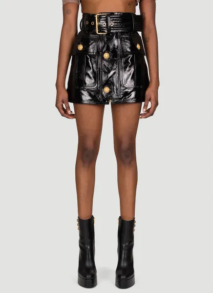 Patent Leather Mini Skirt
