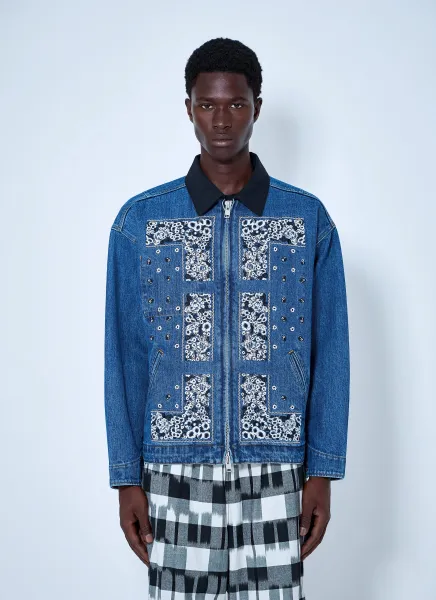 Bandana Embroidery Denim Jacket